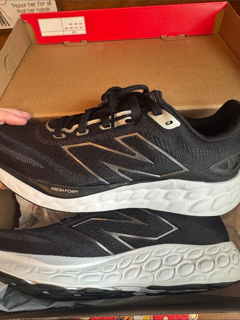 NEW- New Balance Women’s Fresh Foam Running Shoes - Black with White Midsole